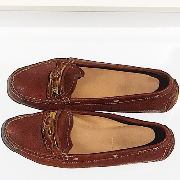 PRADA Leather Driving Tan Loafers size 7 - Picture 2 of 8